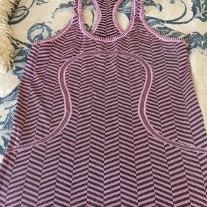 Pink & Black Lululemon Run Swiftly Tech Racerback Tank, size 8